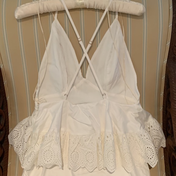 THE JETSET DIARIES AFTER FOREVER MAXI DRESS WHITE COTTON SEXY BACK EYELET DETAIL - Picture 11 of 16